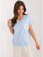 Bluzka RV BZ model 19768862 jasny niebieski - FPrice Bluzka RV BZ model 19768862 jasny niebieski - FPrice