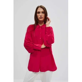 Dámská košile L-KO-4013 tmavě růžová - Moodo