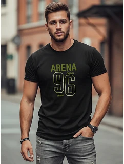 Tshirt męski z nadrukiem czarny model 22194512 - FashionStreet