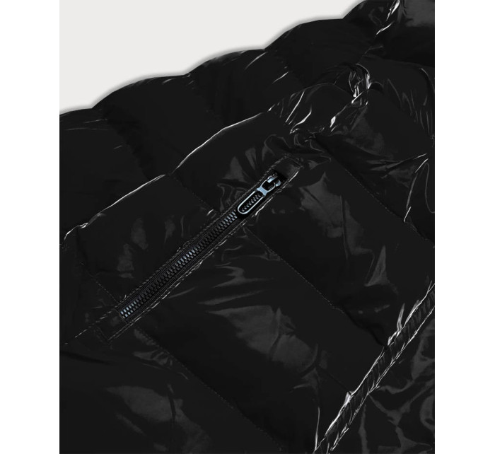 Černá dámská prošívaná bunda (W807#)