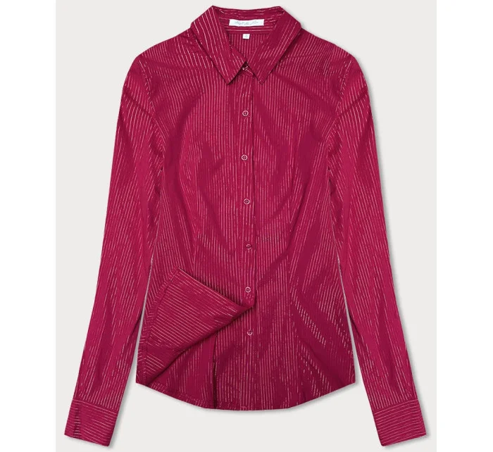 Tmavě růžová dámská halenka se proužky model 18471278 - Forget me not FASHION