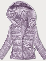 Dámská krátká bunda s kapucí heather (B8187-51)