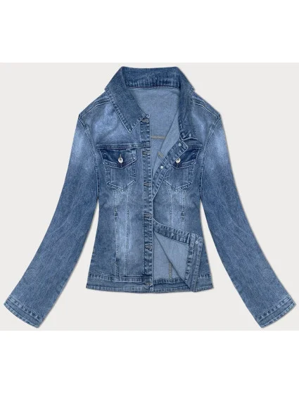Světle modrá jednoduchá dámská džínová bunda (DL2249L) Světle modrá jednoduchá dámská džínová bunda (DL2249L)