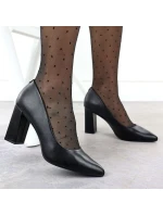 Černé lodičky na jehlovém podpatku černé Sergio Leone PB216