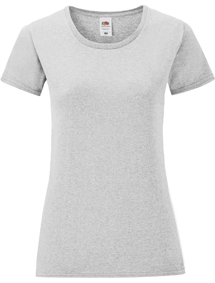 Fruit of the Loom Lady-Fit Iconic 150 T Dámské tričko 16.1432 heather grey Fruit of the Loom Lady-Fit Iconic 150 T Dámské tričko 16.1432 heather grey