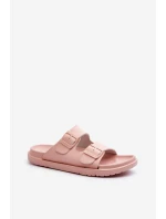 Lehké dámské pěnové pantofle s přezkami Big Star model 21660731 růžové - Big Star Shoes Lehké dámské pěnové pantofle s přezkami Big Star model 21660731 růžové - Big Star Shoes