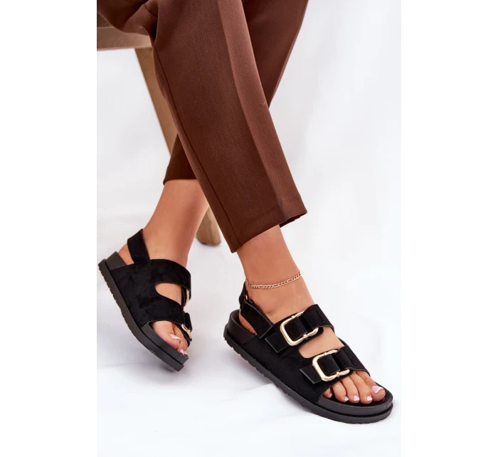 Dámské sandály s přezkami černé Seladith Dámské sandály s přezkami černé Seladith