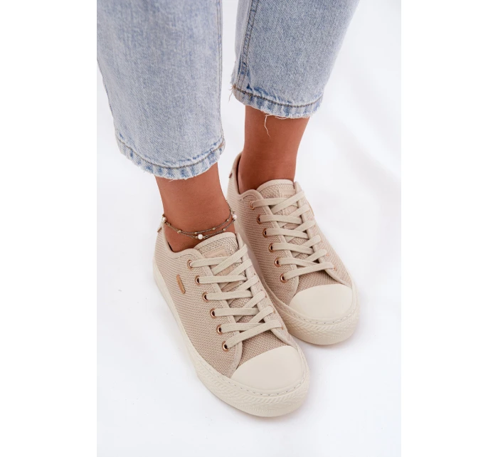 Dámské Textilní Tenisky Big Star RR274767 Béžové Dámské Textilní Tenisky Big Star RR274767 Béžové