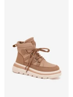 Dámské Botky Trapery Na Platformě Camel model 21705281 - Boto Dámské Botky Trapery Na Platformě Camel model 21705281 - Boto