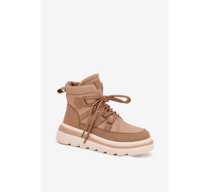 Dámské Botky Trapery Na Platformě Camel model 21705281 - Boto Dámské Botky Trapery Na Platformě Camel model 21705281 - Boto
