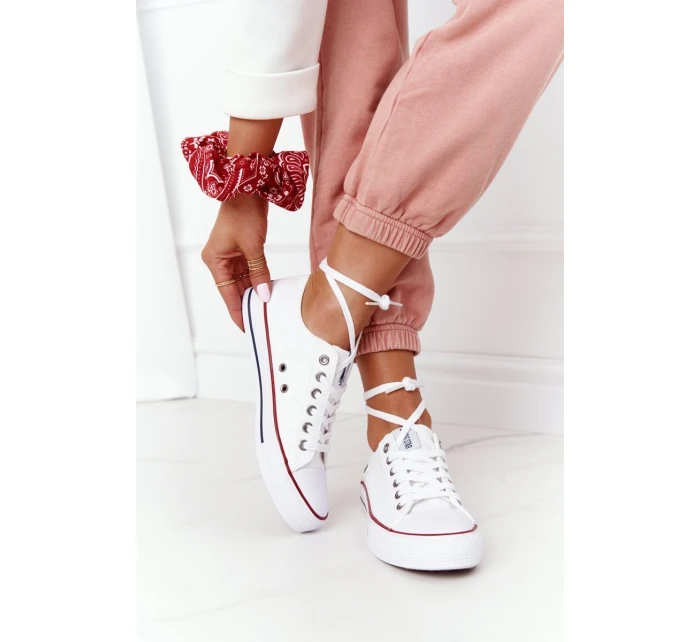 Dámské Klasické Nízké Tenisky Big Star DD274336 Bile Dámské Klasické Nízké Tenisky Big Star DD274336 Bile