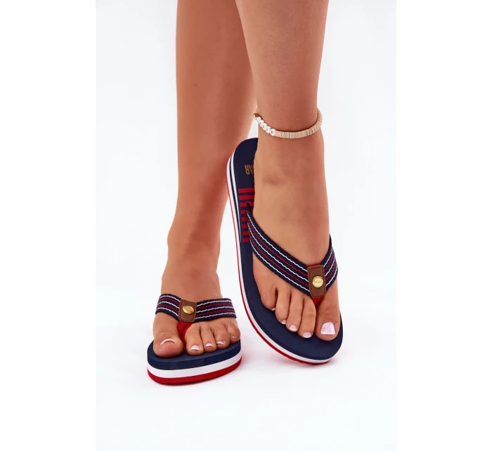 Dámské žabky na klínku Big Star – tmavě modré Dámské žabky na klínku Big Star – tmavě modré