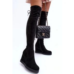 Kozačky na klínu NS362P černé - Step in style Kozačky na klínu NS362P černé - Step in style