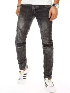 Pánské tmavě šedé džínové kalhoty FashionStreet UX2942