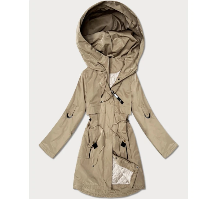 kurtka damska z  Goodlookin ciemny beżowy model 22028876 - S'WEST