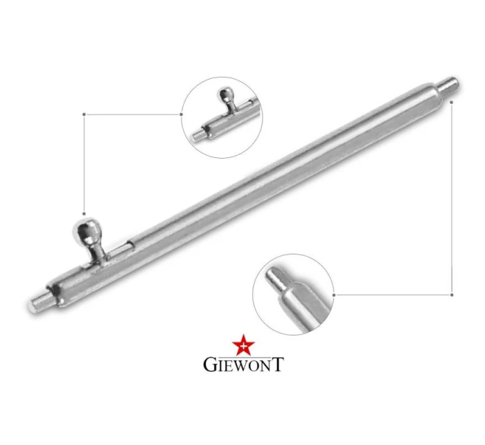 GIEWONT Ocelový 18mm teleskop pro řemínek/náramek SMARTWATCH GWT18 GIEWONT Ocelový 18mm teleskop pro řemínek/náramek SMARTWATCH GWT18