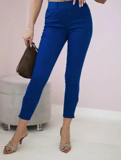 Barevné džínové kalhoty s chrpovou mašlí