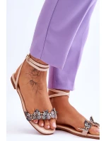 Dámské sandály s ozdobnými Béžove model 21613343 - Boto