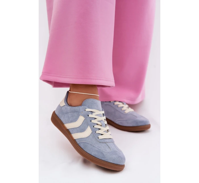 Dámské tenisky z eko semiše modré model 22027731 - EVENTO Dámské tenisky z eko semiše modré model 22027731 - EVENTO