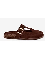 Dámské nazouváky 2831 hnědé - Ideal Shoes