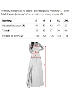 CHIARA Elegantní dlouhé dámské maxi šaty v chrpové barvě s brokátem na ramínkách model 20091452 - numoco CHIARA Elegantní dlouhé dámské maxi šaty v chrpové barvě s brokátem na ramínkách model 20091452 - numoco