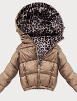 Dámská oboustranná krátká bunda Minority brown camouflage (M6-6001-305)