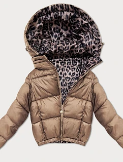 Dámská oboustranná krátká bunda Minority brown camouflage (M6-6001-305)
