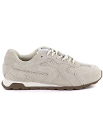 Dámské semišové kožené polobotky béžové model 22068880 - VINCEZA