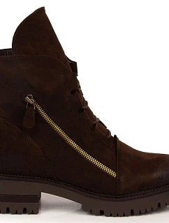 Potocki W WOL94B hnědé zateplené boty na zip