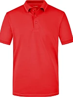 Daiber JN 569 Pánské žerzejové elastické polo 02.0569 red/white