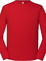 Fruit of the Loom Iconic 195 LSL Pánské tričko z těžké bavlny s dl. rukávem 16.1360 red