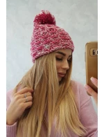 Fleecová čepice Fiona K275 fuchsiová + pudrově růžová