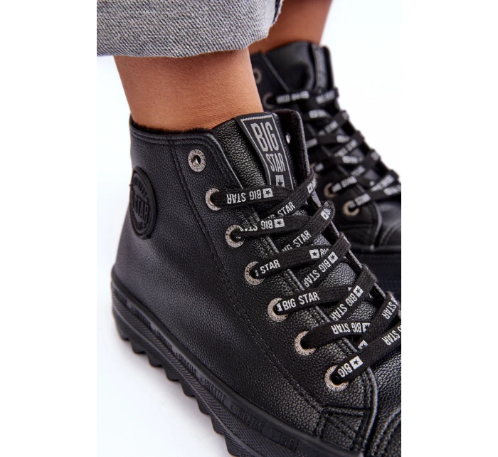 Dámské Tenisky Big Star Vysoké Zateplené Černé EE274110 Dámské Tenisky Big Star Vysoké Zateplené Černé EE274110