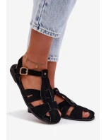 Dámské sandály ploché černé model 21960890 - Boto