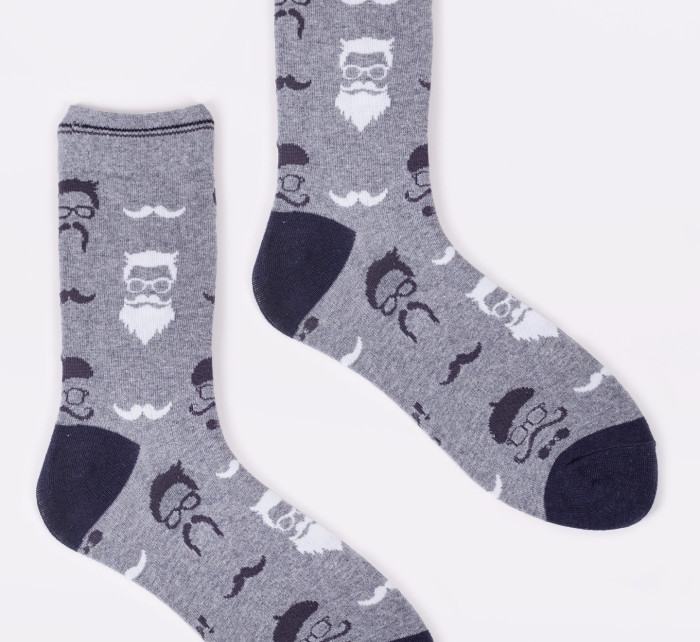 Yoclub Bavlněné ponožky Vzory Barvy SKA-0054F-H700 Grey