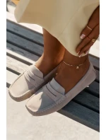 Dámské mokasíny z broušené kůže Big Star – béžové Dámské mokasíny z broušené kůže Big Star – béžové