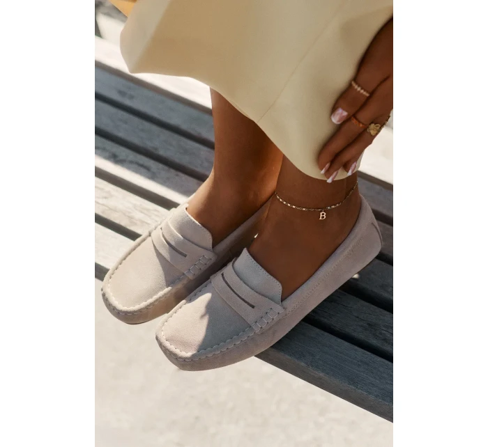 Dámské mokasíny z broušené kůže Big Star – béžové Dámské mokasíny z broušené kůže Big Star – béžové