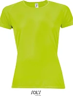 SOL'S Sporty Women Dámské raglánové sportovní tričko 25.1159 neon green