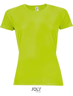 SOL'S Sporty Women Dámské raglánové sportovní tričko 25.1159 neon green