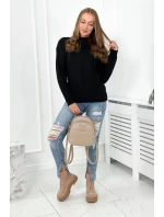 Svetr model 18966176 přes hlavu černý - K-Fashion Svetr model 18966176 přes hlavu černý - K-Fashion