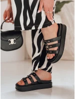 Dámské žabky na platformě PLATOFI black FashionStreet ZY0879