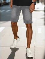 Pánské džínové šortky šedé FashionStreet SX2491 Pánské džínové šortky šedé FashionStreet SX2491