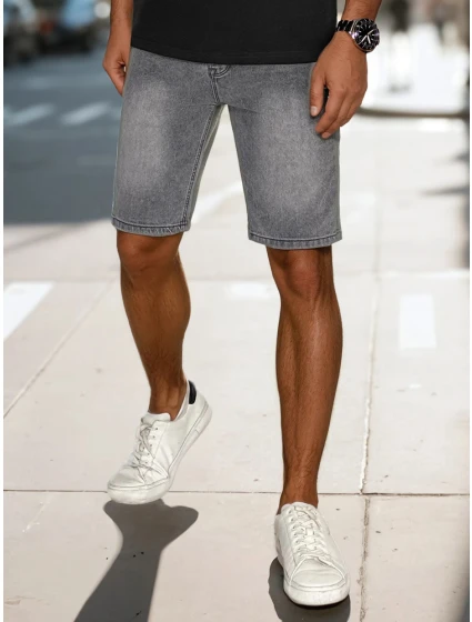 Pánské džínové šortky šedé FashionStreet SX2491 Pánské džínové šortky šedé FashionStreet SX2491