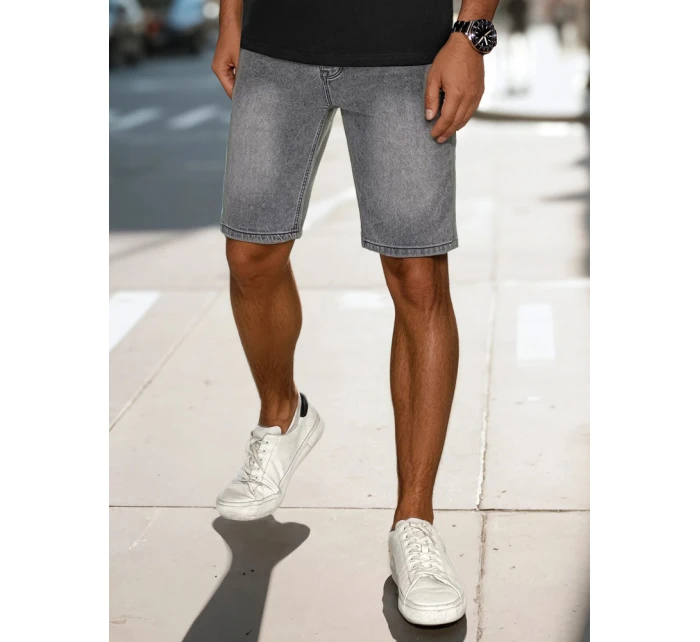 Pánské džínové šortky šedé FashionStreet SX2491 Pánské džínové šortky šedé FashionStreet SX2491