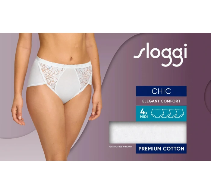 Chic Midi model 21999371 WHITE WHITE - Sloggi Chic Midi model 21999371 WHITE WHITE - Sloggi