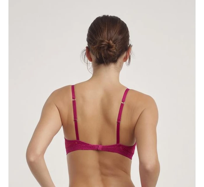 Dámská krajková podprsenka bez kostic TRIANGLE BRA červená model 21310379 - DIM Dámská krajková podprsenka bez kostic TRIANGLE BRA červená model 21310379 - DIM