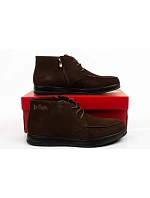 buty męskie skórzane brązowe na model 22556217 - Lee Cooper
