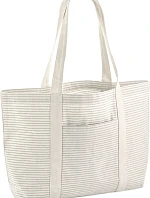 Westford Mill W 255 Nákupní taška pruhovaná z bio bavlny 50.0255 grey stripe