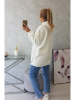 Zateplená mikina se zapínáním na druky ecru Zateplená mikina se zapínáním na druky ecru