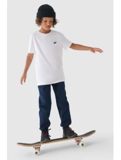 Chlapecké Kalhoty Jogger Casual Hladké Tmavě Modré model 21668668 - 4F